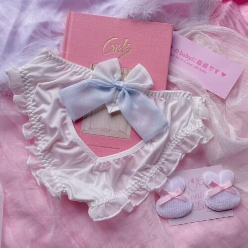 Sweet Cute Sexy Women Thongs Japanese Lolita Girls' PantiesTrim Low-Waist Briefs Lace Womens Underwear Female Sexy Lingerie Hot