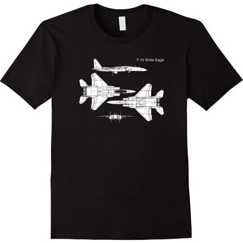 Fashion Design F-15 Strike Graphic T-Shirt. Summer Cotton Short Sleeve O-Neck Mens T Shirt New S-3XL