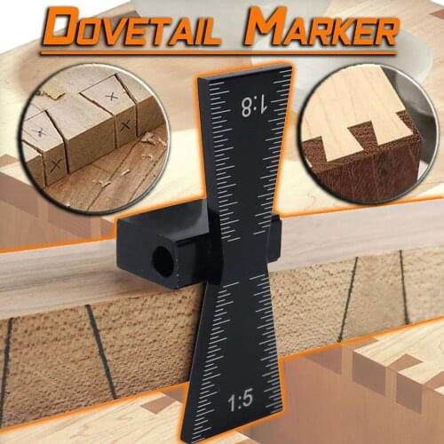 Dovetail Marker Guide Tool Aluminum Alloy Woodworking Dovetail Marking Template Tools Wood Joints Gauge For DIY Hand Cut #YY