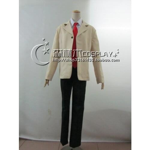 New Hot Death Note Light Yagami Cosplay Costume top+pant+coat+tie 11