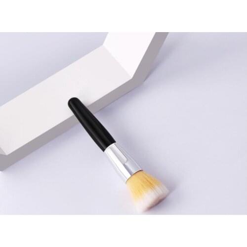 Single makeup brushes makeup tool black and white MINI flat head brush round head flat head loose powder brush