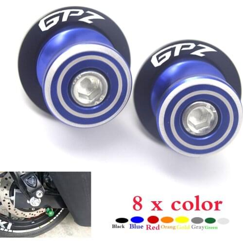 CNC Motorcycle Frame Stands Screws sliders Swingarm Spools Slider for Kawasaki GPZ900R GPZ1100 GPZ 10M