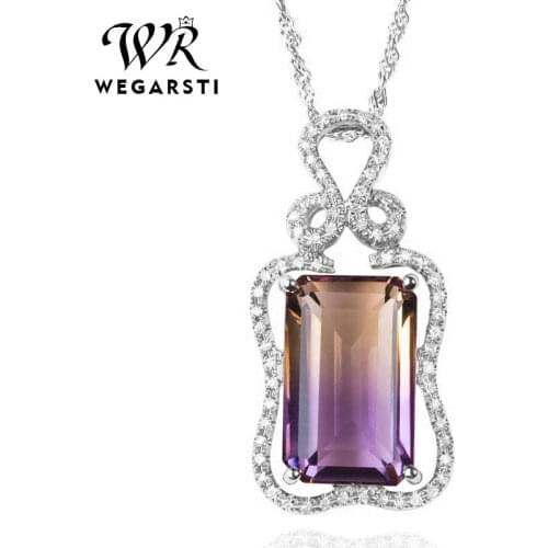 WEGARSTI Sky Blue Topaz Stone Pendant 2.3 Carat Oval Shape Solitaire Natural Topaz 925 Sterling Silver Chain Necklace For Women