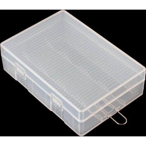 Portable Hard Plastic Battery Case Holder Storage Box for 4 x 26650 Battery Container Organizer