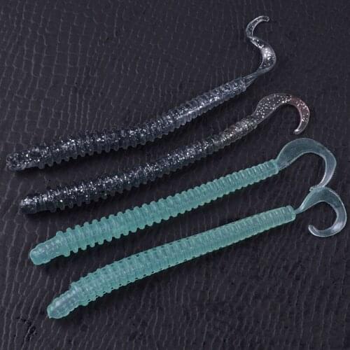 Fishing Lure soft bait 105mm Worms Artificial Silicone Fishing Lure Carp Bass Fishing Takcle