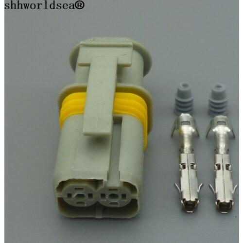 Shhworldsea 2 pin 1.5mm auto wire connector 18385000002 female electrical car connectors sealed automotive plug 18385.000.002