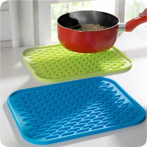 Silicone Table Mat Multifunction Durable Rectangle Non-Slip Heat Resistant Mat Coaster Cushion 4N1348