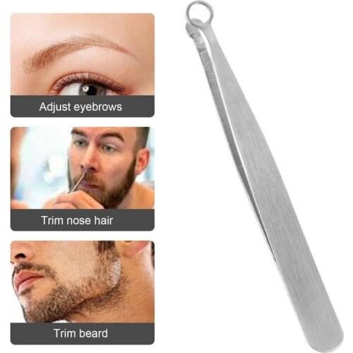 Universal Nose Hair Trimming Tweezers Round Head Eyebrow Tweezers Perfect Stainless Steel Nose Hair Removal Tweezers Scissors