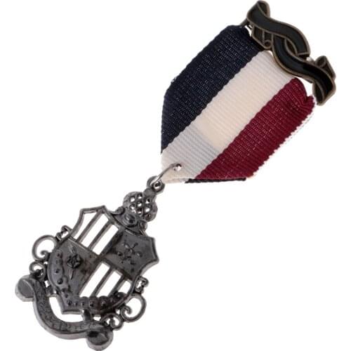 Vintage Steampunk Mens Badge Brooch Pin Metal Medal Costume Party Clothing Decoration