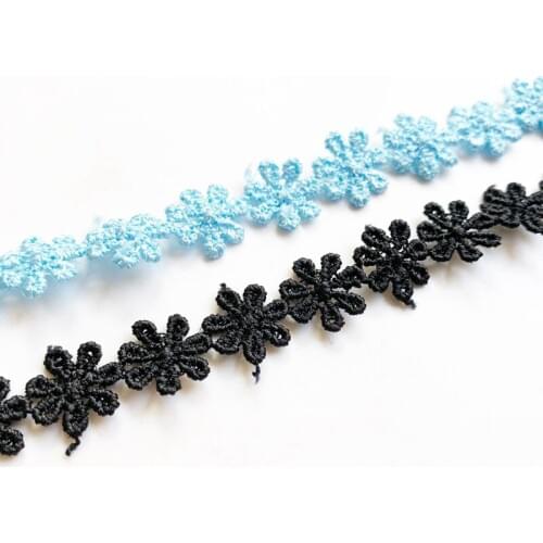 Embroidered Lace Edge Trim DIY Jewelry Making Findings Necklace Ribbon Diy Lace Flower Shape 100cm
