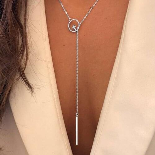 1 Pcs Bohemian Women Necklaces Round Cross Square Pendant Silver Color Necklace Set Female Temperament Glamour Wedding Gift