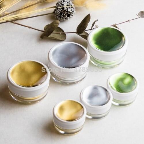 10pcs Acrylic 5g/15g Portable Refillable Bottles Cosmetic Empty Cosmetic Jar Pot Eyeshadow Face Cream Container Refillable Box