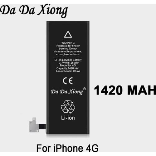 10pcs Original Da Da Xiong Battery For iPhone 4 4G 1420mAh Real Capacity Replacement Batteries