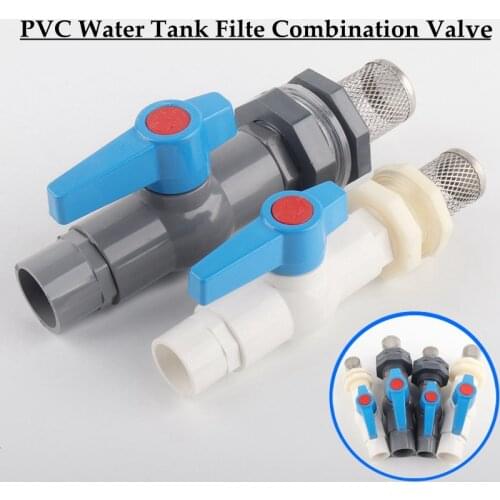 20 25 32 mm 1/2 "~ 1" PVC Water Tank Joint Filte Combination Valve Water Aquarium Fish Tank Connection DIY Combination Suit