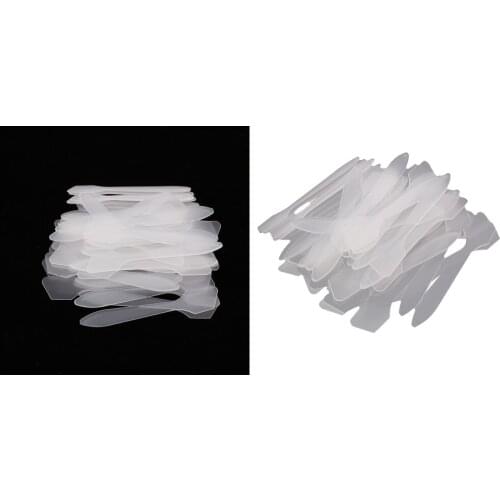 200Pcs White Plastic Disposable Cosmetic Spatulas Spoons For Mixing&Sampling