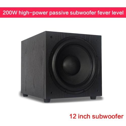 200W 12-inch Home Theater Subwoofer DIY S013 Passive Subwoofer TV Computer Speakers Enthusiast HiFi Audio Amplifier 30Hz-120KHz