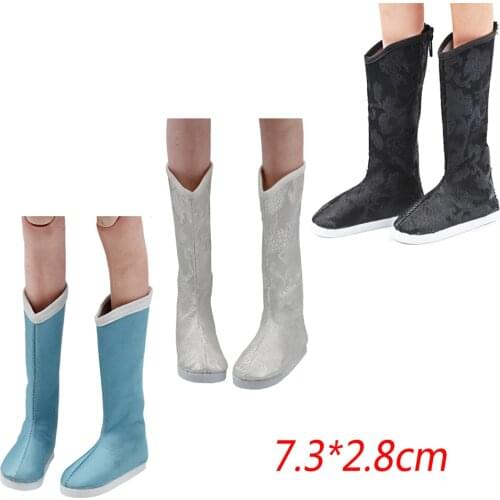 60cm Dolls antique Shoes 1/3 points BJD,SD Doll Dragon Pattern Cloth Boots 7.3*2.8cm