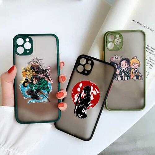 Kamado Nezuko Kimetsu No Yaiba Demon Slayer Phone Cover Case for Iphone 12 6 7 8 Plus X XS 11 11pro Max SE20 Matte Hard Coque