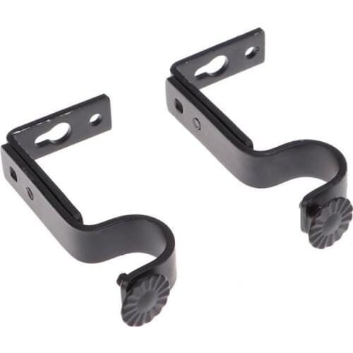 2 pcs Curtain Rod Holder 18-22mm Wall Bracket Drapery Rod Holder for Office Home