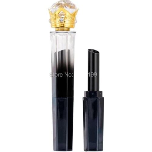 DIY Gradient Change Black Plastic Lipstick Tube Empty Lip Balm Container Refillable Bottle Cosmetic Packing Container 20pcs/Lot