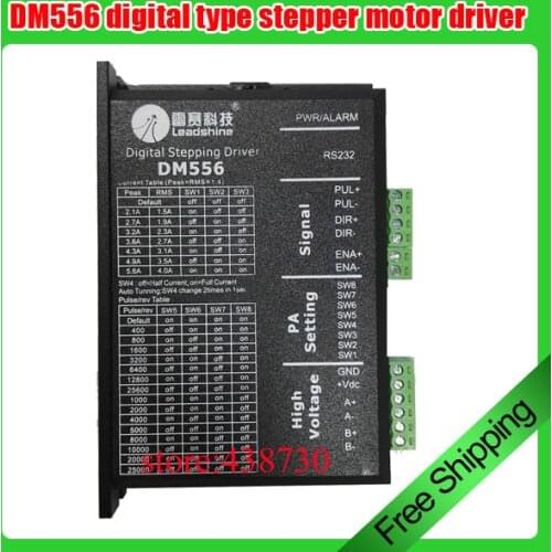 57 stepper motor driver 2 phase Leadshine DM556 driver for 57MM 86MM stepper motor 36-60 VDC 2.1A to 5.6A DSP digital drive