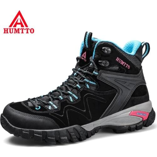 HUMTTO 2021 Waterproof Hiking Shoes for Women Leather Sport Hunting Climbing Trekking Boots Breathable Outdoor Mountain Sneakers