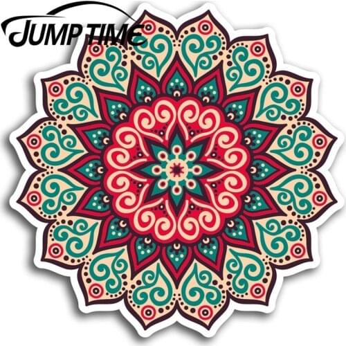 Jump Time for Mandala Boho Indian Vinyl Stickers Sticker Laptop Luggage Gift Bumper Decals Waterproof Car Accessories