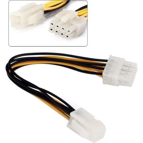 4Pin to 8 Pin EPS 12V ATX Motherboard Power Supply Adapter Converter Cable 15cm