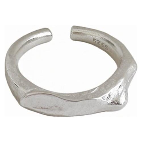 ZEMIOR 925 Sterling Silver Ring For Women Adjustable High Quality Irregular Classic Simpli Madam Ring Fine Jewelry Star Products