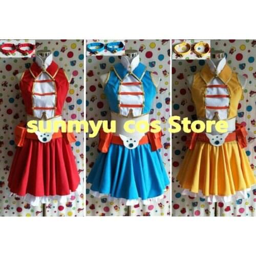 Boku No Hero Academia My Hero Academia Pussycats PUSSY CAT Yellow Blue Red Cosplay Costume,Custom Size