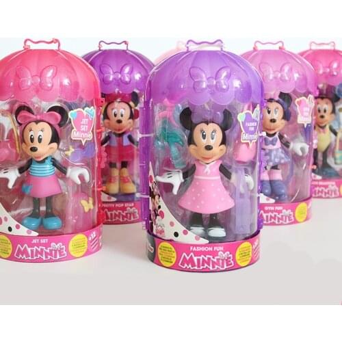 Disney Mickey Mouse Minnie Doll Change Clothes Wonderful House Girls Play House Toys Action Figure Kids Birthday Gift