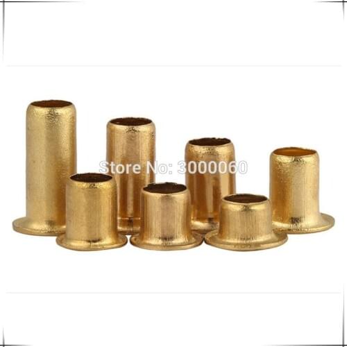 M1.7x2.5mm Brass Copper Single Tube Hollow Tubular Rivet For PCB 2000pcs/lot