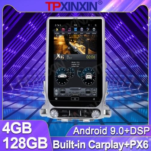 For Toyota Land Cruiser 200 LC200 2016 - 2019 Android Tesla Big Screen Car Radio Tape Recorder Multimedia Video Player GPS Navi