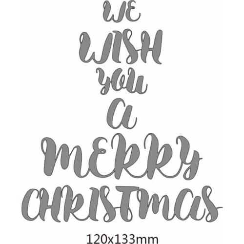 Merry chirstmas letters Metal Cutting Dies Stencils For DIY Scrapbooking Decorative Embossing Suit Paper Cards new hot