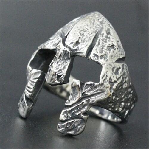 Support Dropship Newest 3 Colors Mask Ring 316L Stainless Steel Jewelry Cool Men Soldier Mask Ring