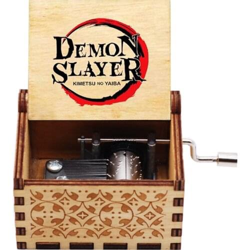 New Anime Attack on Titan Music Box Demon Slayer Queen Hand Crank Digimon Musical Box Christmas Gift New Year Gift Box Decor