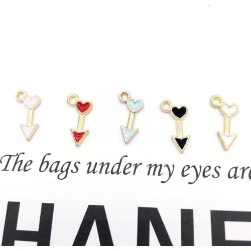 New 20pcs Fashion Charms Enamels Small Arrow Pendant Making Gift Hair Bracelet Necklace Jewelry Accessories DIY Crafts 2018 Hot
