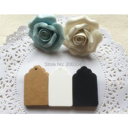 Wholesale 350GSM Scallop Kraft Blank Hang tag,Retro Gift tag, Table Number cards, 500pcs/lot High Quality Kraft Tag wncyl2