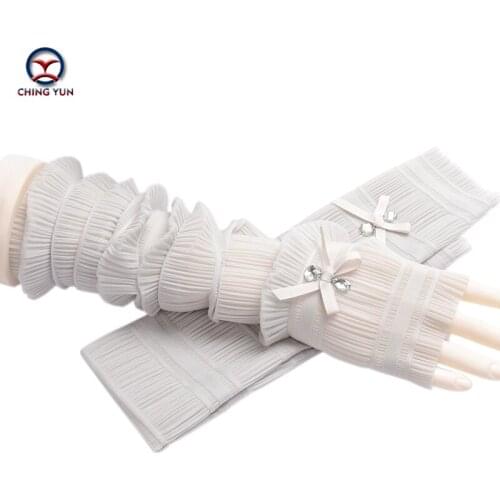 New Womens Sunscreen gloves Driving Slip-resistant Ice silk long arm guard gloves Breathable and Sunscreen outdoor gloves women