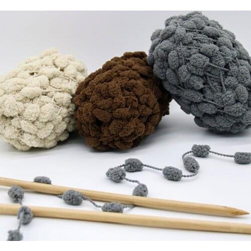 50g Color Fancy Pompom Thick Yarn for Hand-knitted Blanket Cushion Single-Strand Acrylic Yarn Knitting Thread Wool DIY Supplies