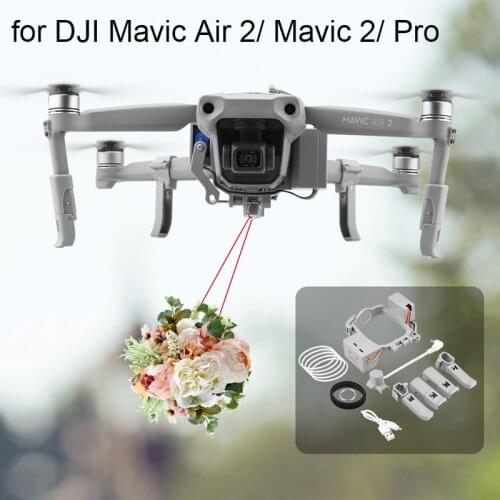 Air Drop System for DJI Mavic Air 2 Mini 2 Pro Zoom FIMI X8 SE Drone Fishing Bait Wedding Ring Gift Deliver Life Rescue Thrower