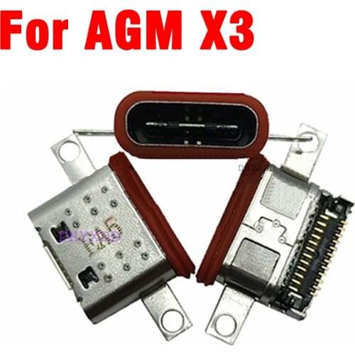 2pcs Type-C USB Charging Port DC Power Jack Connector For AGM X3 Socket Port Plug