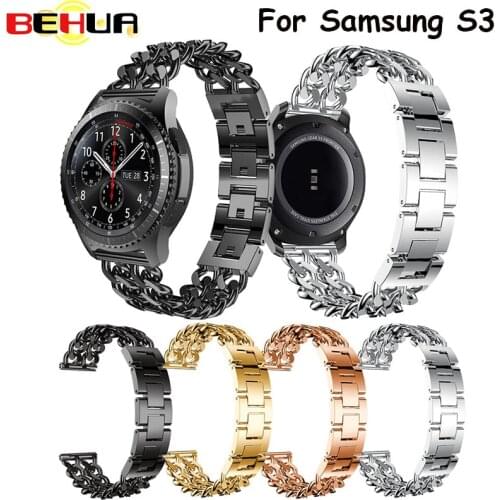 Watchband For Samsung Gear S3 Frontier / Classic Watch Band 22mm alloy Metal Bracelet Strap for Samsung Gear S3 Frontier wrist