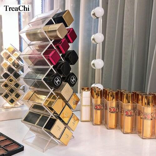 Stylish Transparent Plastic 16 Grid Lipstick Box Fish Like Dust Display Rack Cosmetics Lipstick Storage Box Jewelry Boxes
