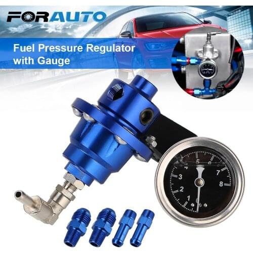 With Gauge Kit Car Accessories Universal Vehicle Refitting fuel Supercharger Adjustable Fuel Pressure Regulator 7 Colors