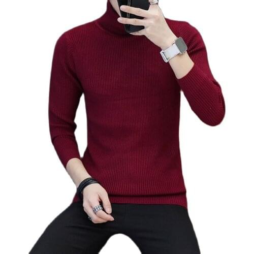Turtleneck，Men `S Sweater，Autumn/Winter New, Mens Sweater, Solid Color, Turtleneck, Casual Sweater, Six Colors, M-3XL,Colorfast