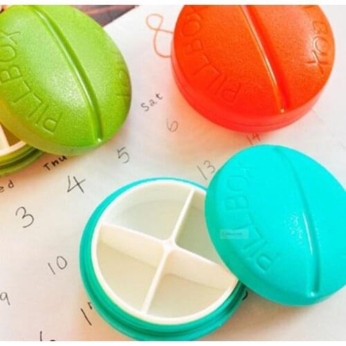 1pc Round Travel Pill Box Organizer Tablet Medicine Dispenser Holder Health Care Tool