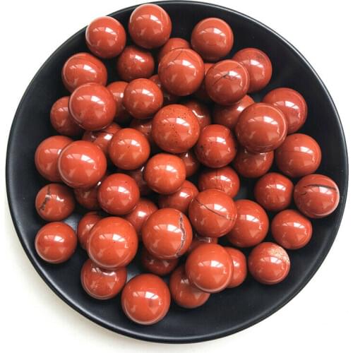 15-18mm 5pcs Cute Natural Red Jasper Crystal Quartz Crystal Sphere Ball Healing Dropshipping