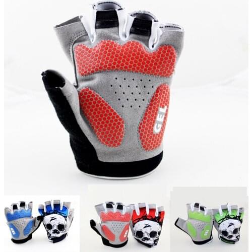 2018 Summer Short Finger Cycling Gloves MTB Road Shockproof Gel Pad Bicycle Half Rockbros guantes luvas anti-slip Finger gloves