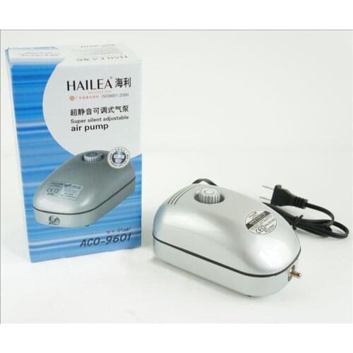 3.2L/min 2W Hailea ACO-9601 new Super silent adjustable aquarium air pump,Fish Tank Oxygen AirPump